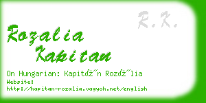 rozalia kapitan business card